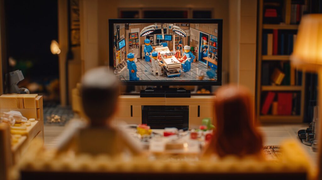 リビングのテレビの中に映る救急医療室